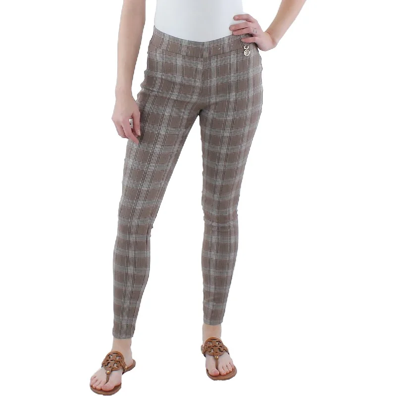 Gray group unity Pants-Womens Plaid Cropped Ankle Pants